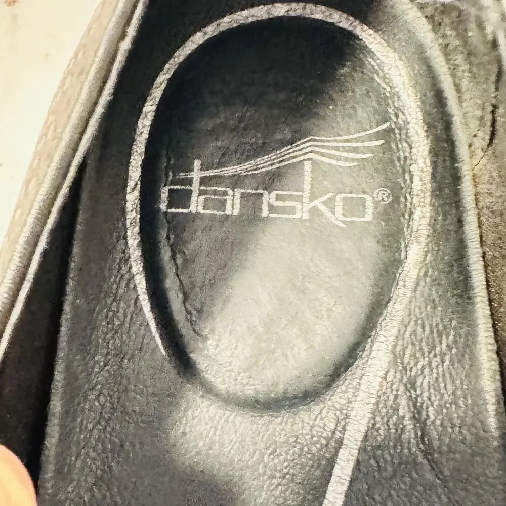 Dansko Shoes Womens 6.5 Gray Leather Mary Jane Flats Buckle Walking Comfort
